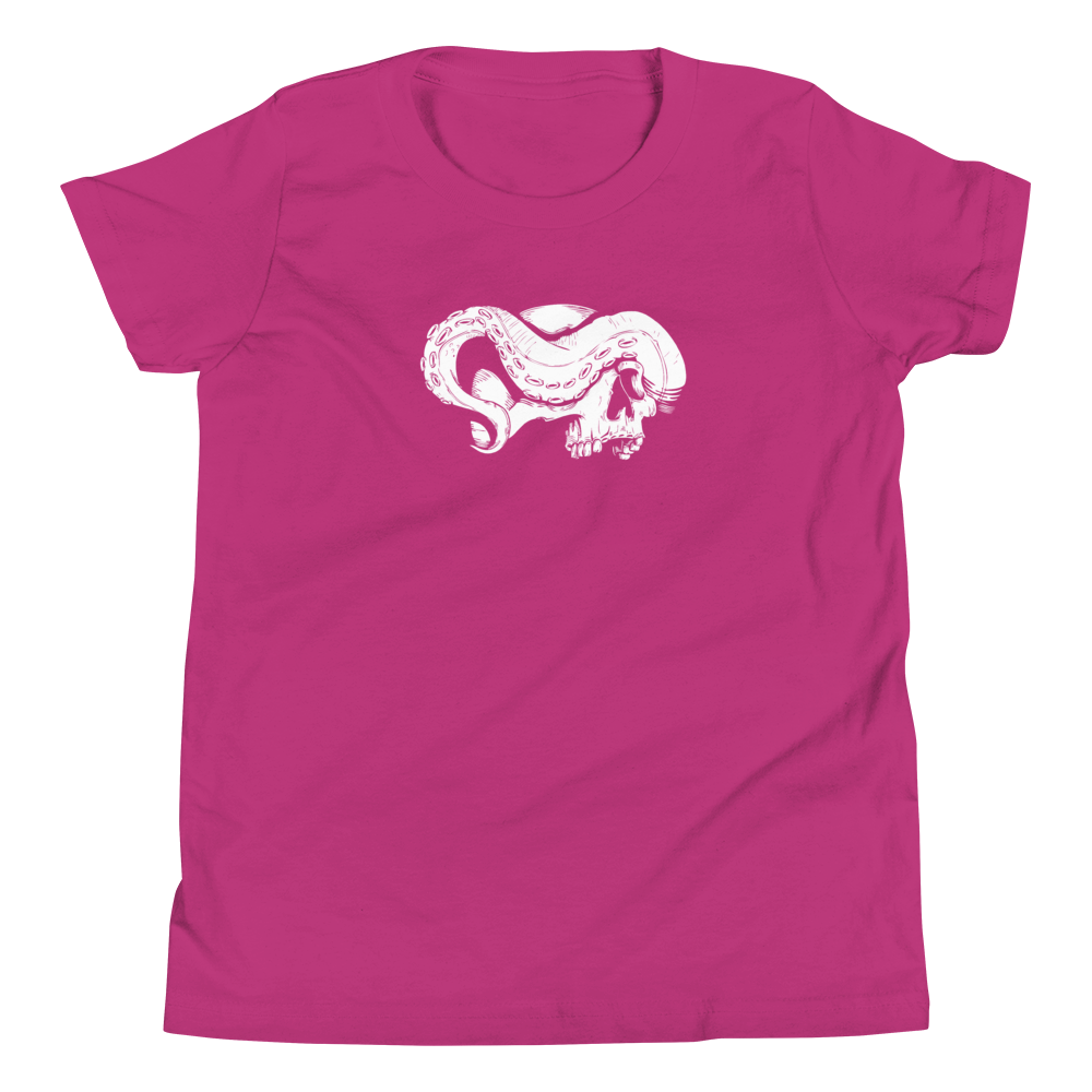Skull and tentacle youth short sleeve t-shirt