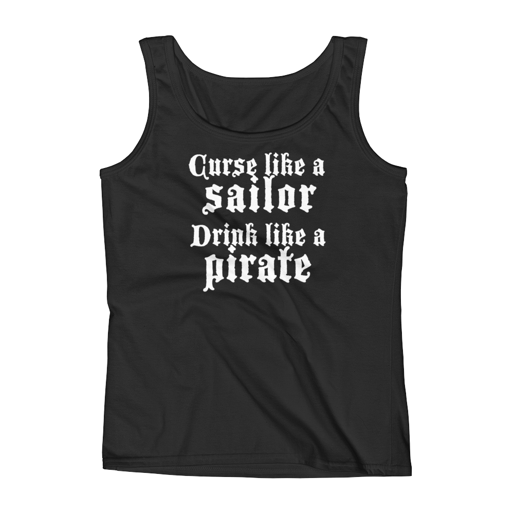 curse like a sailor tank flat lay