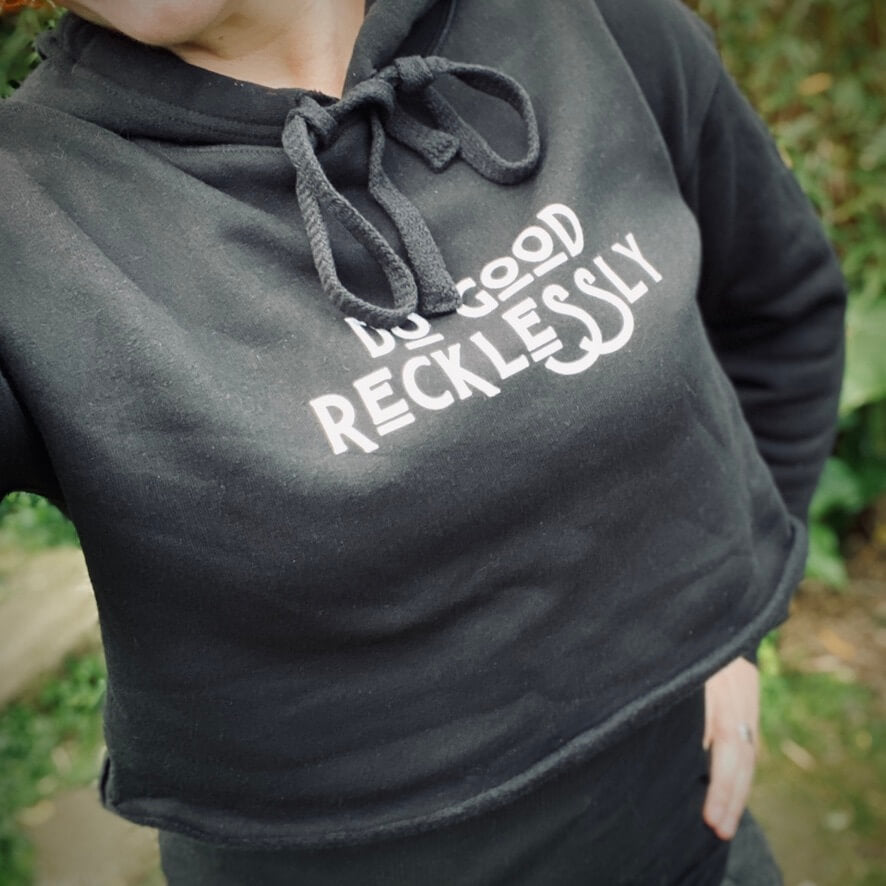 Do good recklessly cropped hoodie