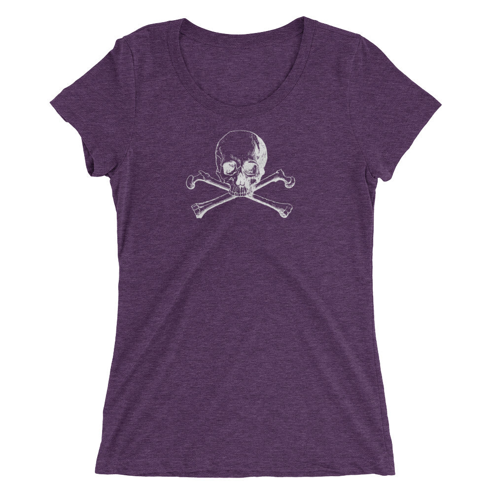 Purple skull and crossbones shirt
