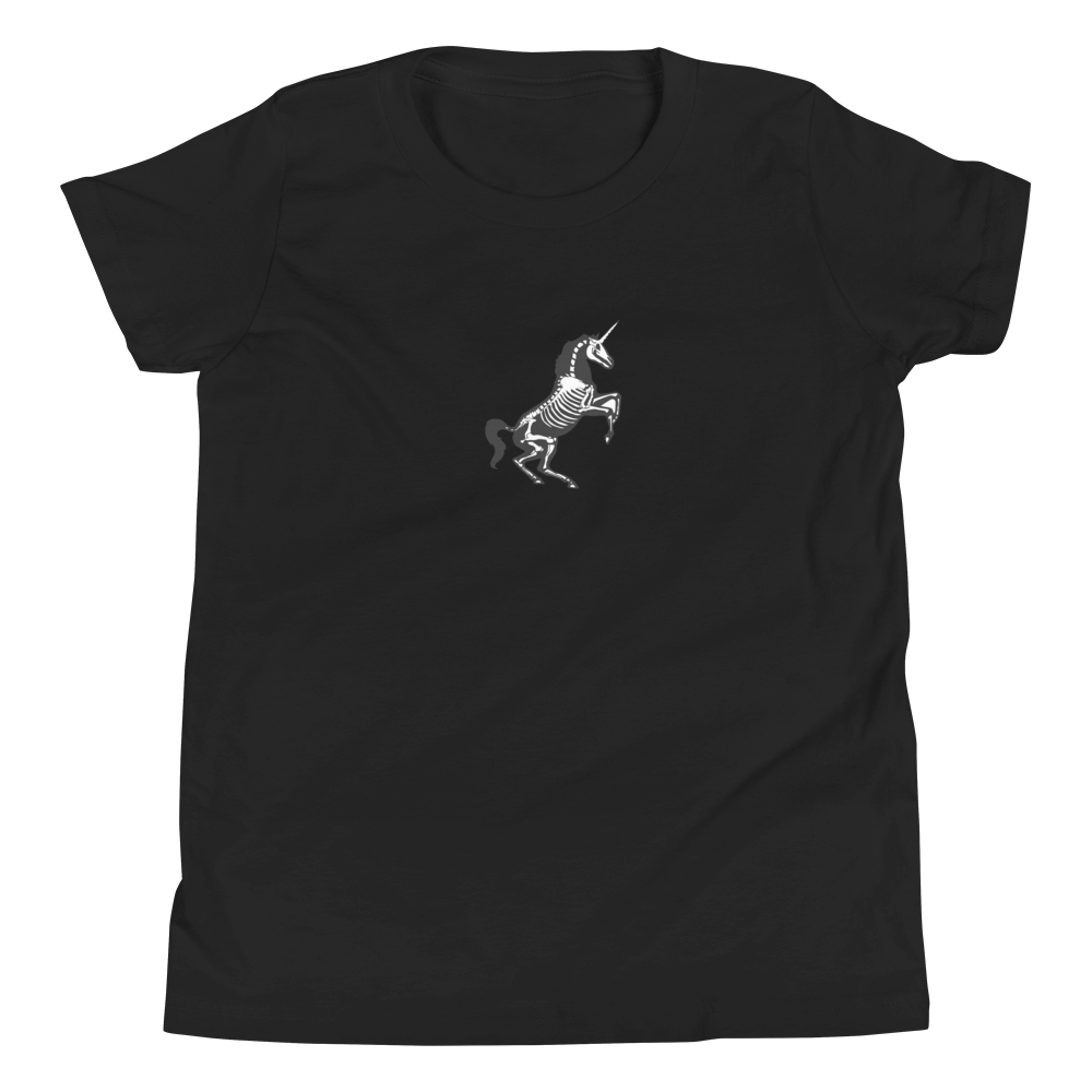 Unicorn skeleton youth t-shirt